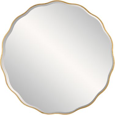 Aneta Large Round Mirror In Gold