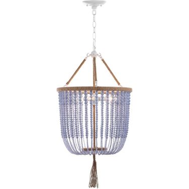 Angie 3-Light Blue Beaded Pendant