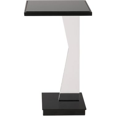 Angle Accent Table In Clear and Black