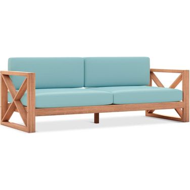 Anguilla Water Resistant Fabric Outdoor Sofa In Blue