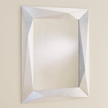 Angular Mirror In Silver Leaf
