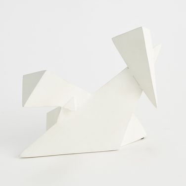 Angular Outcrop Small Sculpture In White