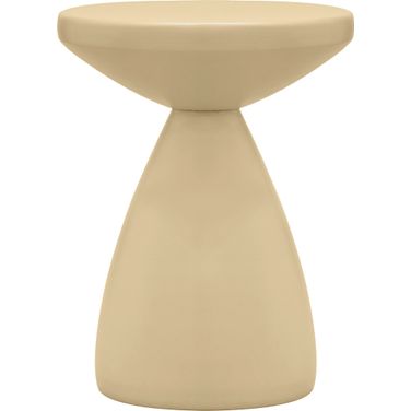 Anika Iron End Table In Beige