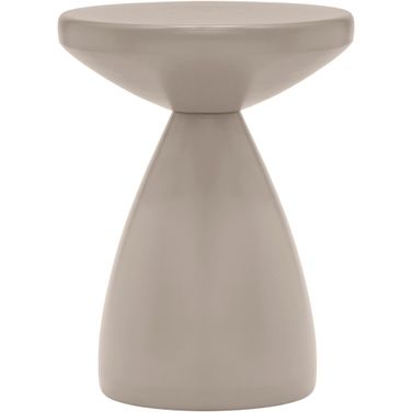 Anika Iron End Table In Taupe