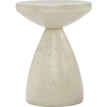 Anika Iron Terrazzo End Table In Cream