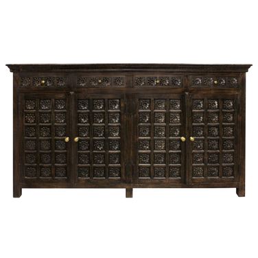 Anisa 4-Door 4-Drawer Sideboard In Antique Black