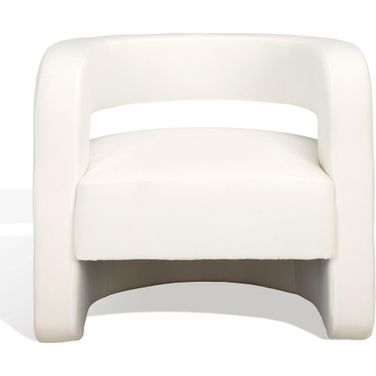Anissa Barrel Back Accent Chair In White