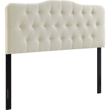Annabel Ivory Queen Upholstered Fabric Headboard MOD-5154-IVO
