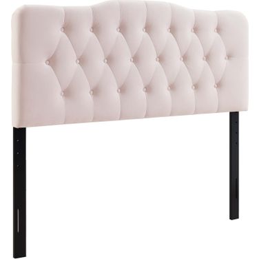 Annabel Pink Full Diamond Tufted Performance Velvet Headboard MOD-6128-PNK