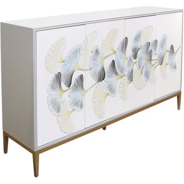 Annabelle Sideboard In Ivory and Silver