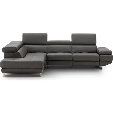 Annalaise Left Hand Facing Chaise In Dark Grey
