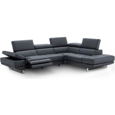 Annalaise Right Hand Facing Chaise In Blue Grey