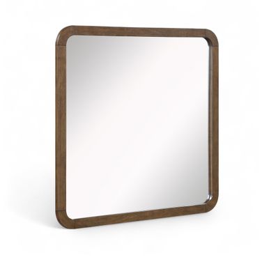Annalise Solid Wood Mirror In Brown