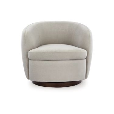 Annbury Swivel Accent Chair In Light Beige
