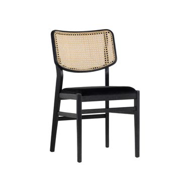 Annex Dining Chair Set of 2 In Abbington Black and Natural
