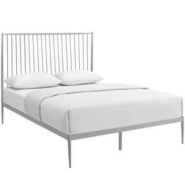 Annika Queen Platform Bed In Gray