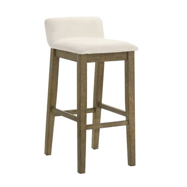 Annikah Bar Height Bar Stool In Putty Brown and White
