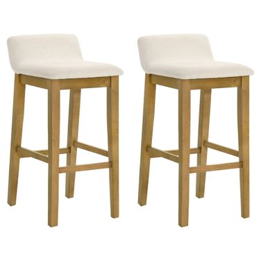 Annikah Bar Height Bar Stool Set of 2 In Amber Glow and White
