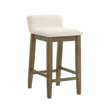 Annikah Counter Height Bar Stool In Putty Brown and White