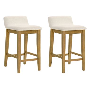 Annikah Counter Height Bar Stool Set of 2 In Amber Glow and White