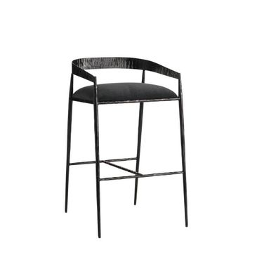 Ansel Bar Stool In Midnight Grey