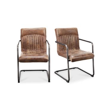 Ansel Light Brown Arm Chair Set of 2