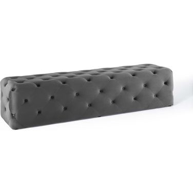 Anthem Gray 72 Inch Tufted Button Entryway Performance Velvet Bench EEI-3772-GRY