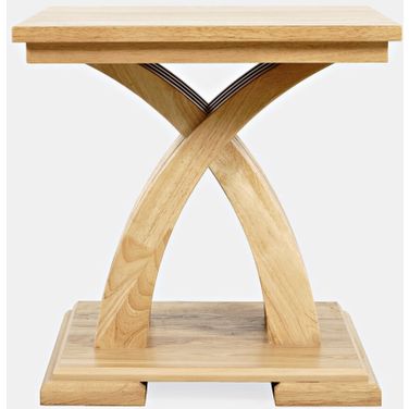 Anthology Curved Base Square End Table In Natural