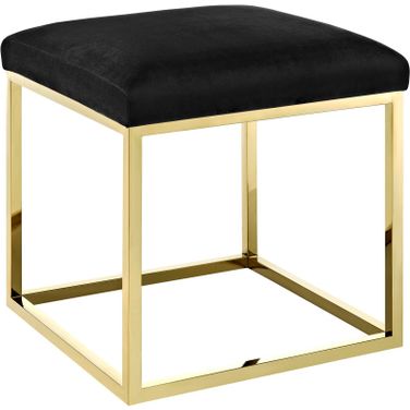 Anticipate Gold and Black Ottoman