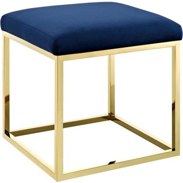 Anticipate Gold Navy Ottoman