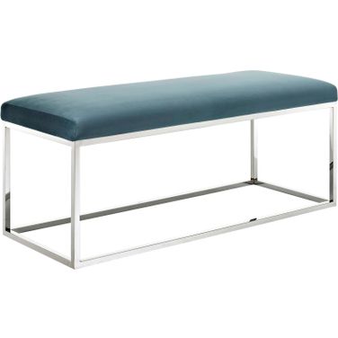 Anticipate Sea Blue Performance Velvet Bench