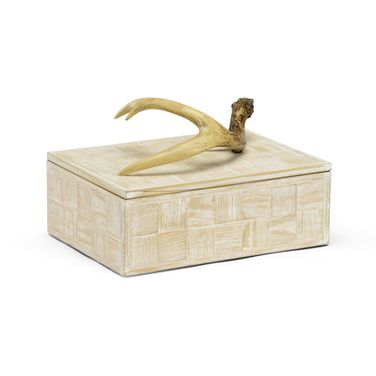 Antler Box Small In White and Cream