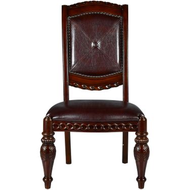 Antoinette Warm Brown Cherry Side Chair Set of 2