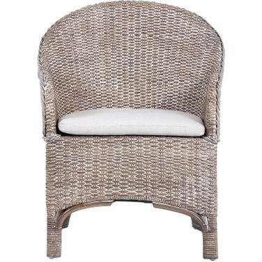 Antonia Accent Chair with Cushion in Grey
