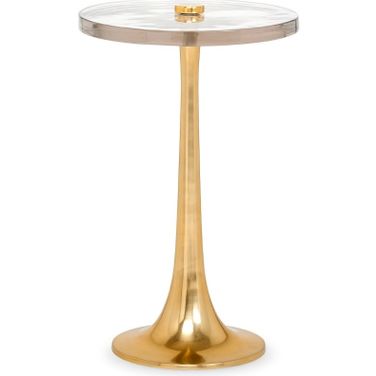Antonia Side Table In Polished Brass