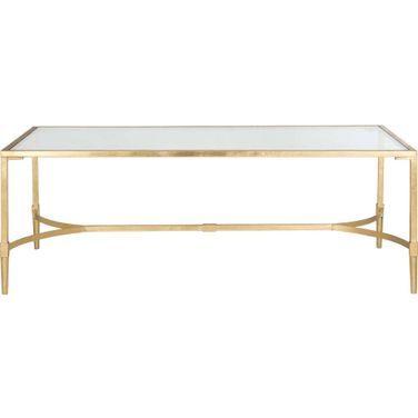 Antwan Gold and Tempered Glass Top Coffee Table