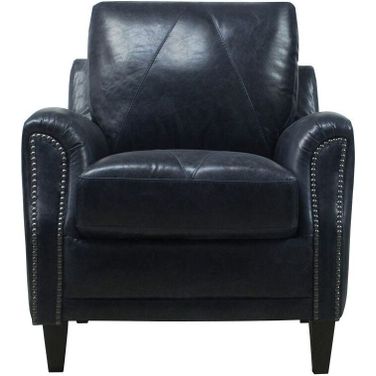 Anya Leather Chair (Midnight Blue)