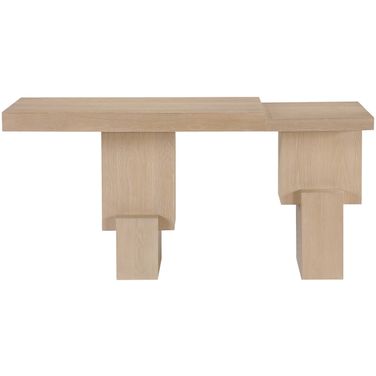 Anzio Oak Veneer and Solid Wood Console Table In Natural and Painted Natural