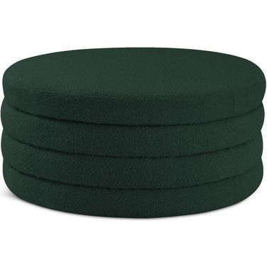 Aphia Boucle Fabric Ottoman/Coffee Table In Green