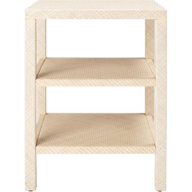 Apis Raffia 2 Shelf Accent Table in Light Natural