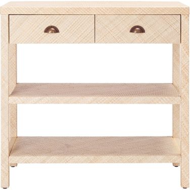Apis Raffia Console Table in Light Gold