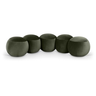 Apollo Velvet Upholstered Bench In Green