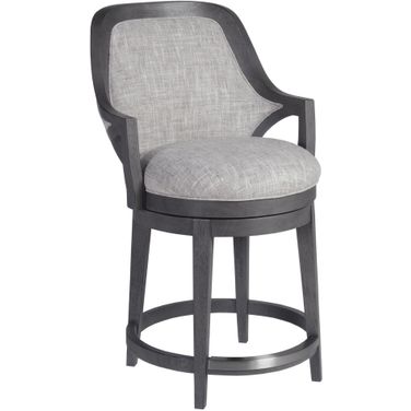 Appellation Appellation Upholstered Swivel Counter Stool In Gray