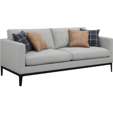 Apperson Cushioned Back Sofa Light Grey