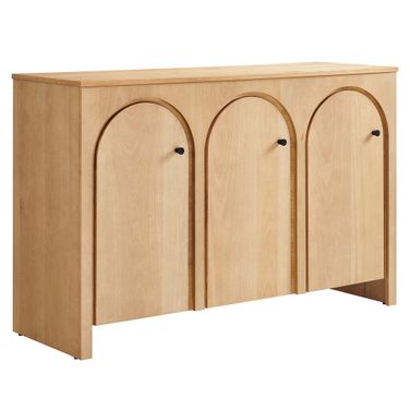 Appia 3 Arched Door Sideboard Storage Cabinet In Oak