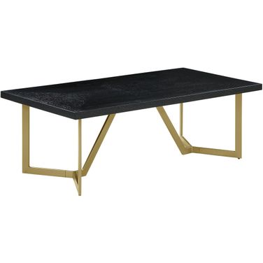 April Coffee Table In Black and Gold Painted Legs