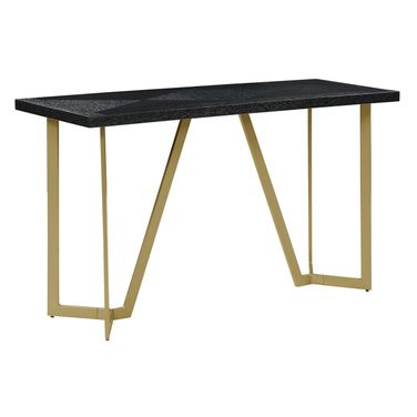 April Console Table In Black and Gold Painted Legs