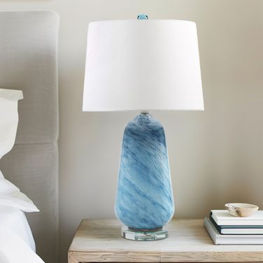 Aquaviva Confetti Glass Table Lamp In Blue