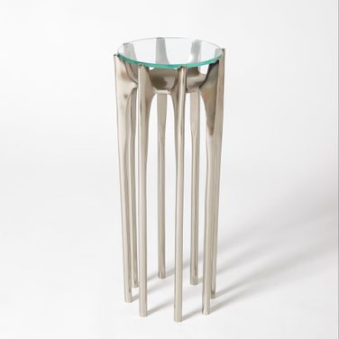 Aquilo Accent Table In Antique Nickel