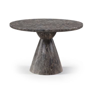 Aquino 43.5 Inch Concrete Indoor and Outdoor Dining Table In Brown